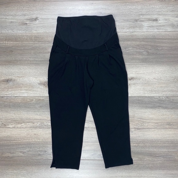 H&M Over The Bump Trouser Jersey Pant Medium Large Black - Picture 9 of 13